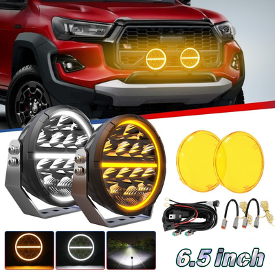 2pcs 7" LED Work Light DRL Driving Spot Pods Fog Lamp for Toyota Isuzu