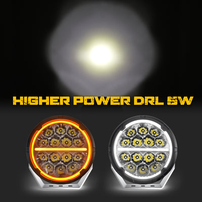2pcs 7" LED Work Light DRL Driving Spot Pods Fog Lamp for Toyota Isuzu