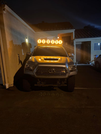 2pcs 7" LED Work Light DRL Driving Spot Pods Fog Lamp for Toyota Isuzu