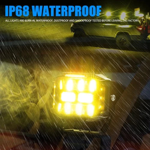 COLIGHT LED Driving Light Pods 5" Inch 500W Spot Flood Combo w/ Side Shooter DRL